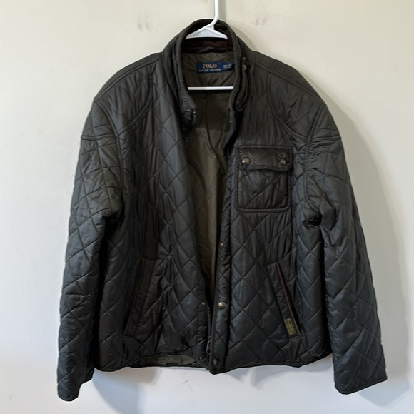 Polo Ralph Lauren Vintage Men’s Quilted Riding Barn Coat Bomber Full Zip Jacket - Picture 8 of 13